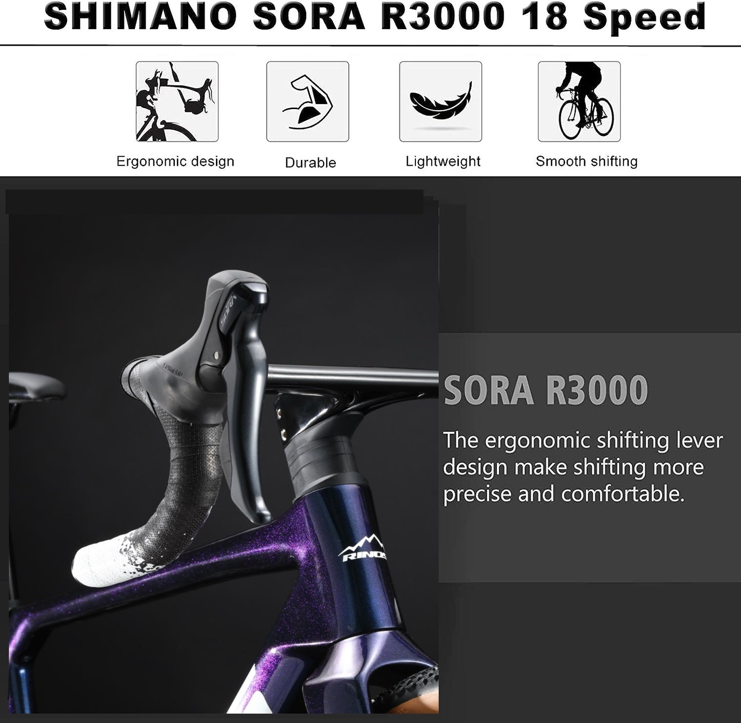 RINOS Carbon Gravel Fiets Sandman1.0 Shimano R3000