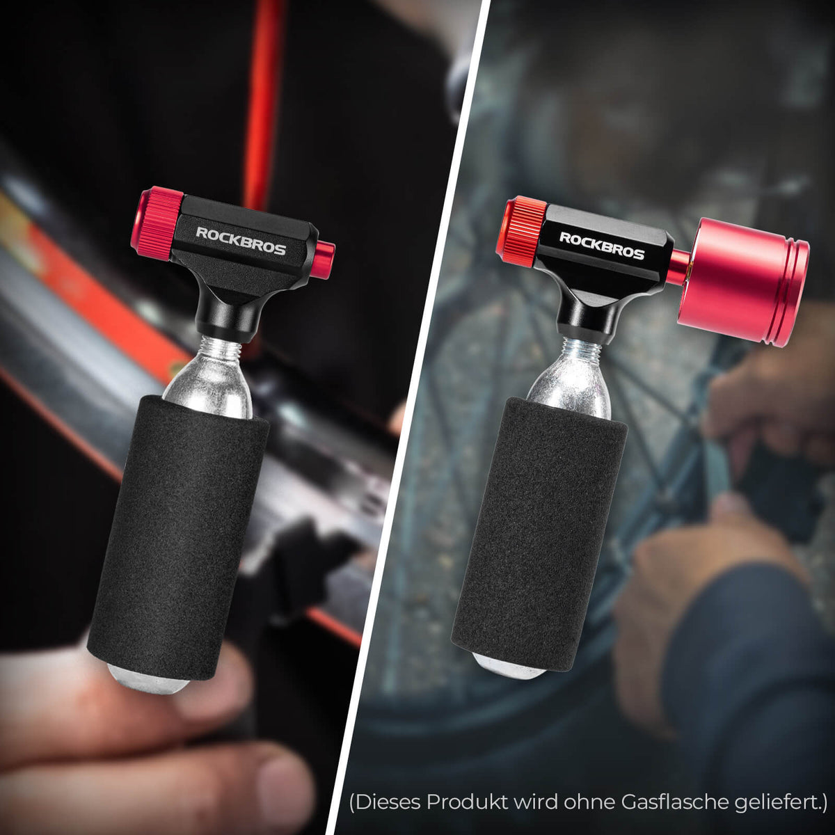 ROCKBROS CO2 Fietspomp Minipomp voor Presta & Schrader Ventielen
