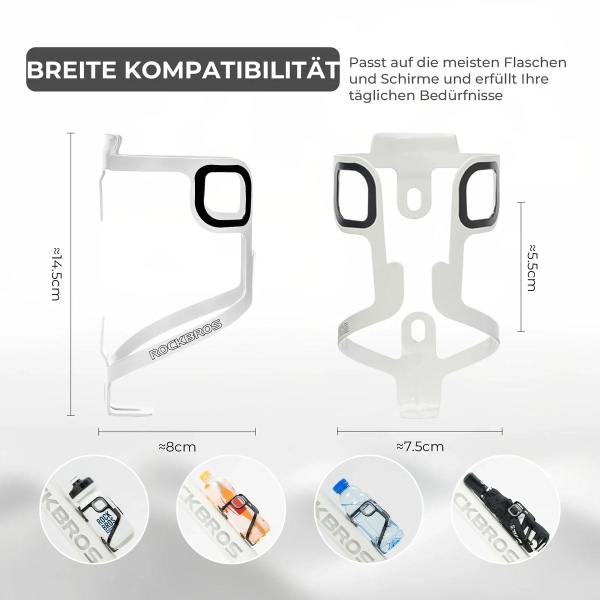 ROCKBROS Fiets Flesshouder Aluminium 27g voor Drinkflessen tot 75mm