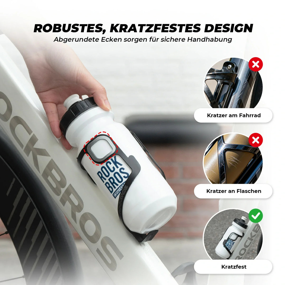 ROCKBROS Fiets Flesshouder Aluminium 27g voor Drinkflessen tot 75mm