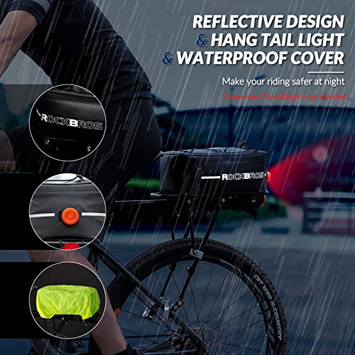 ROCKBROS Fiets Bagagedrager Tas Reflecterend 5,2L-8L met Regenhoes