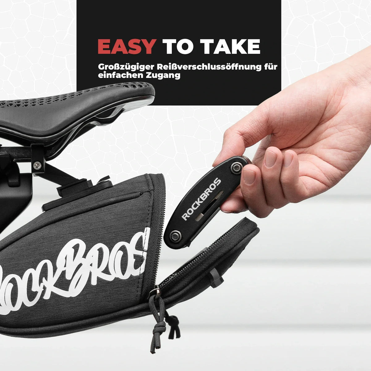 ROCKBROS Fietszadel Tas Draagbare Zadeltas 0,8L