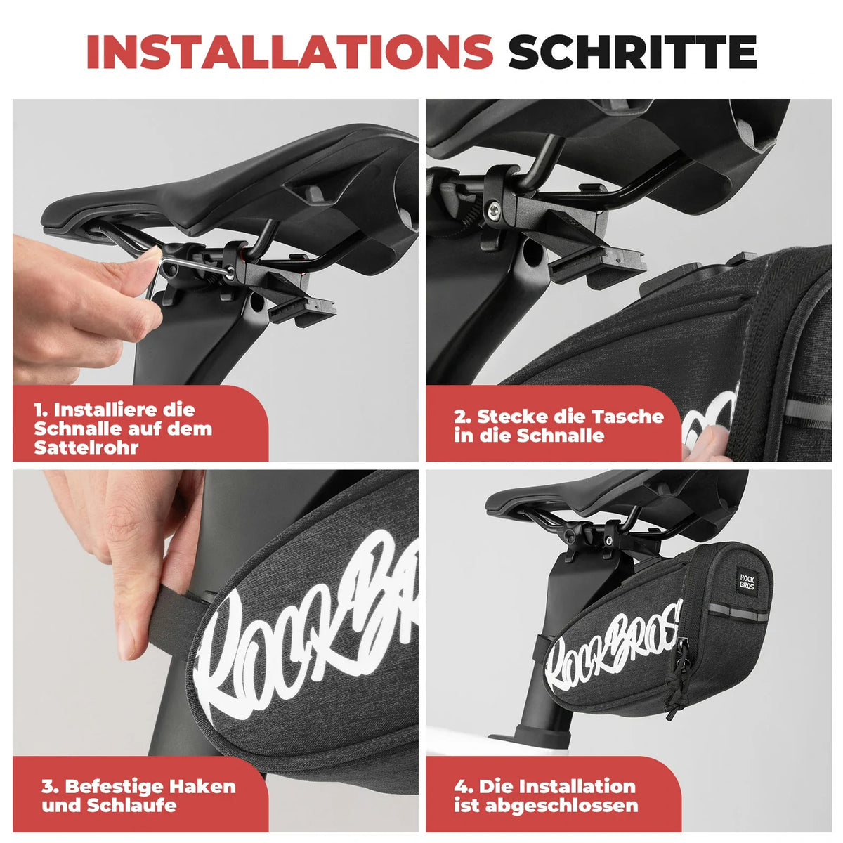 ROCKBROS Fietszadel Tas Draagbare Zadeltas 0,8L