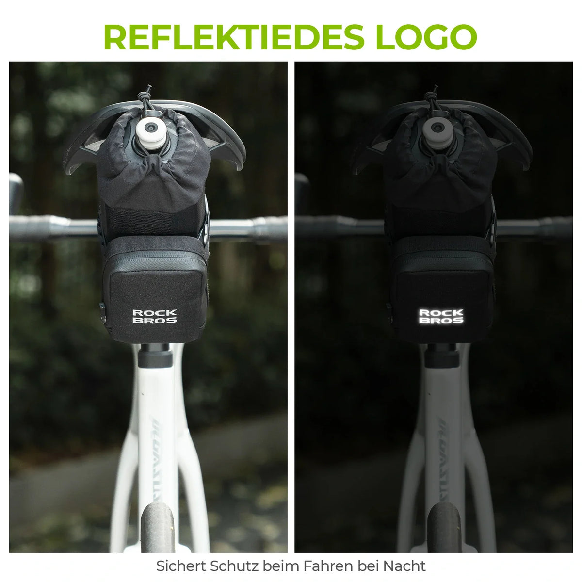 ROCKBROS Fietszadel Tas met Fles houder en 0,3L Mini Draagbare Fietszadeltas