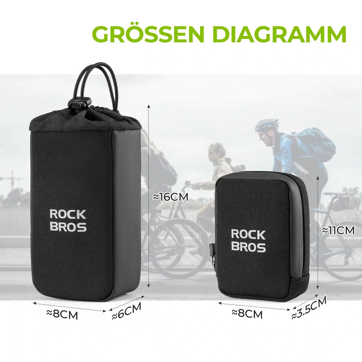 ROCKBROS Fietszadel Tas met Fles houder en 0,3L Mini Draagbare Fietszadeltas