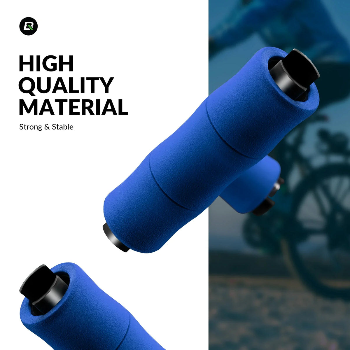 ROCKBROS Fietsgrepen antislip EVA schuim fiets stuur grepen met aluminium 22MM