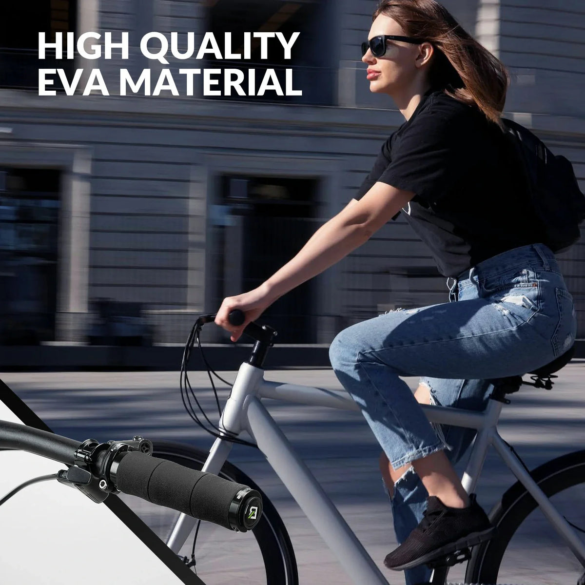 ROCKBROS Fietsgrepen antislip EVA schuim fiets stuur grepen met aluminium 22MM