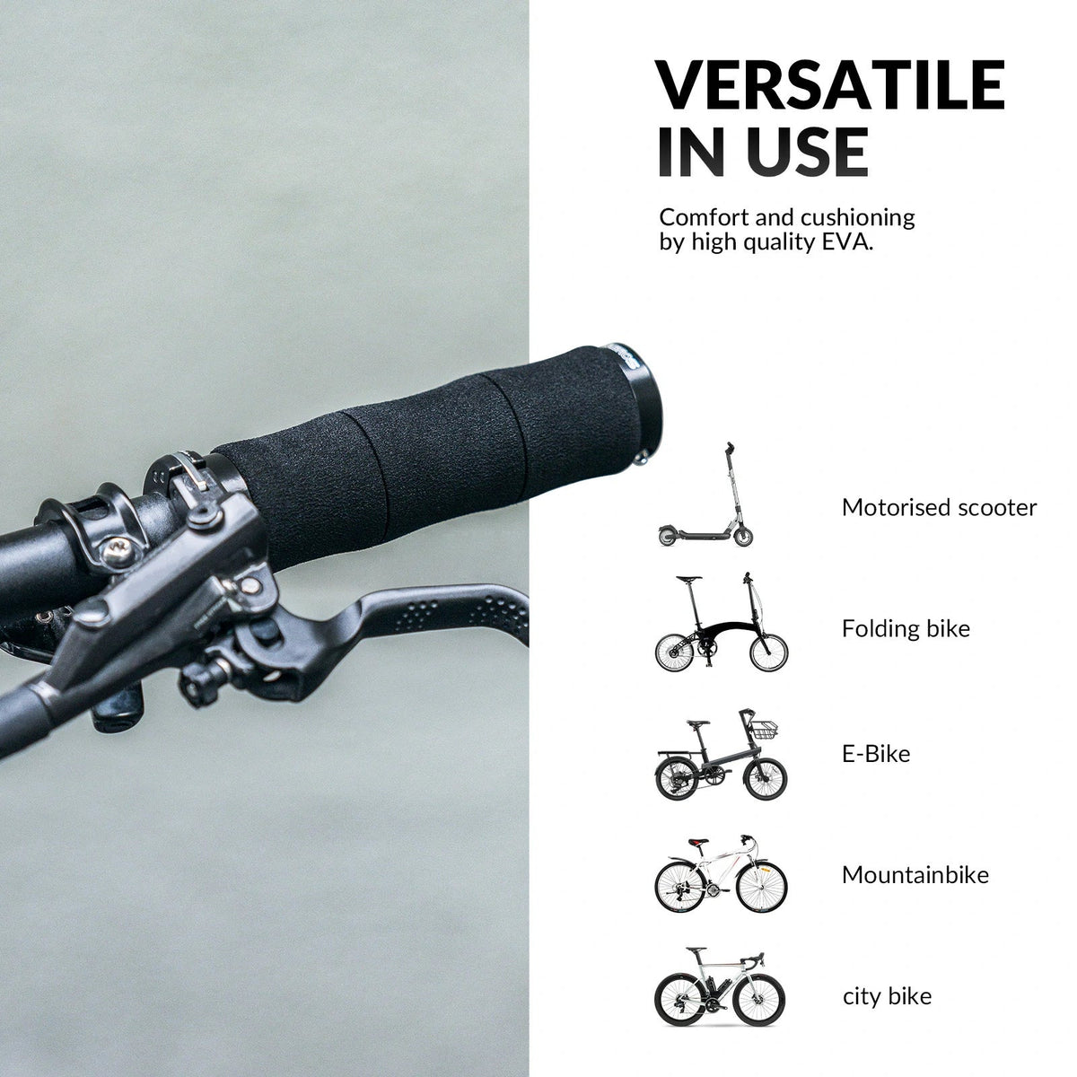 ROCKBROS Fietsgrepen antislip EVA schuim fiets stuur grepen met aluminium 22MM
