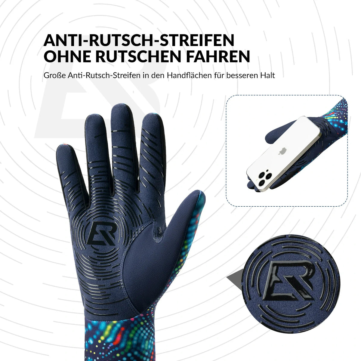 ROCKBROS Fietskoude weer handschoenen herfst en winter volledige vinger handschoenen elastisch anti-slip
