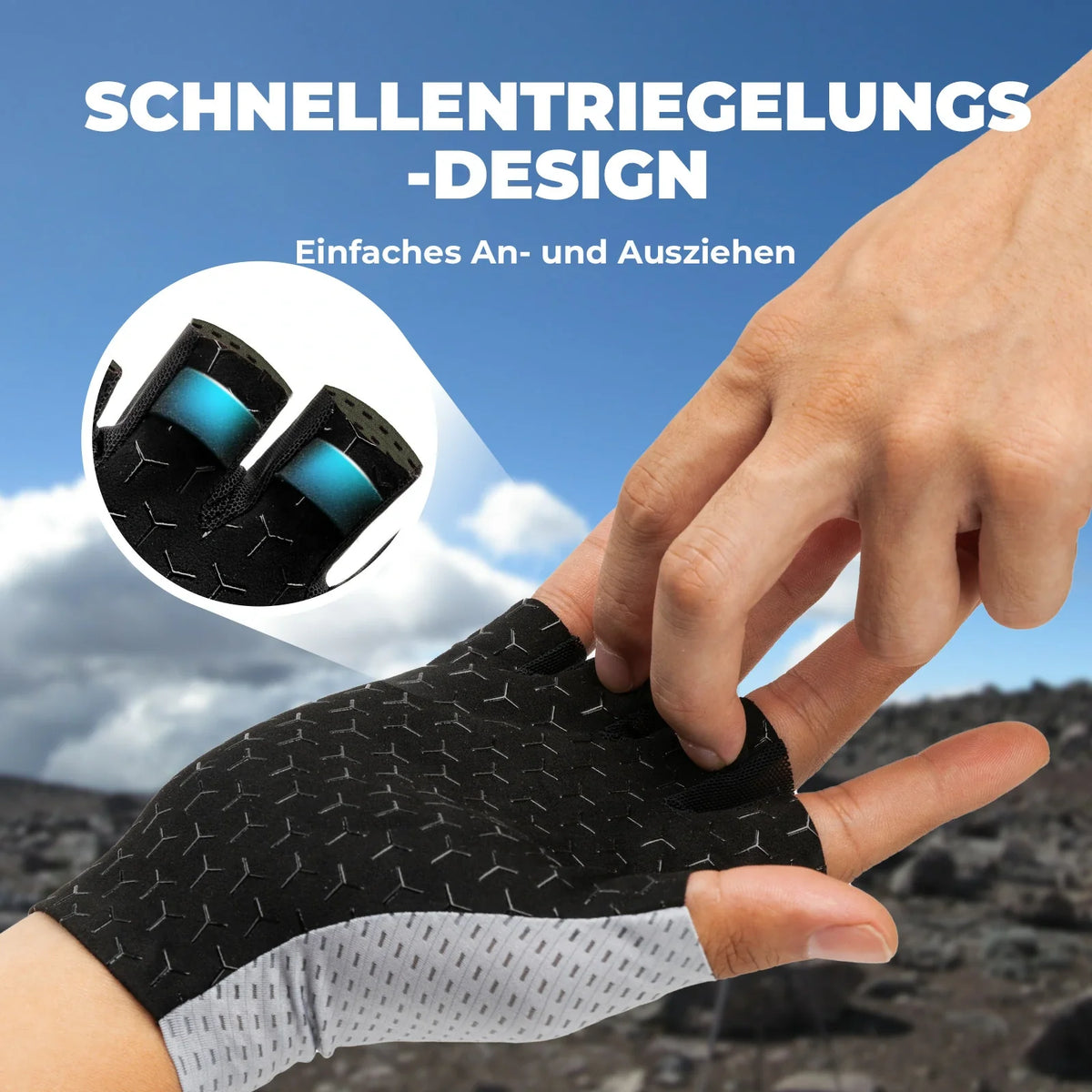 ROCKBROS Fietsk handschoenen zomer, antislip en ademend