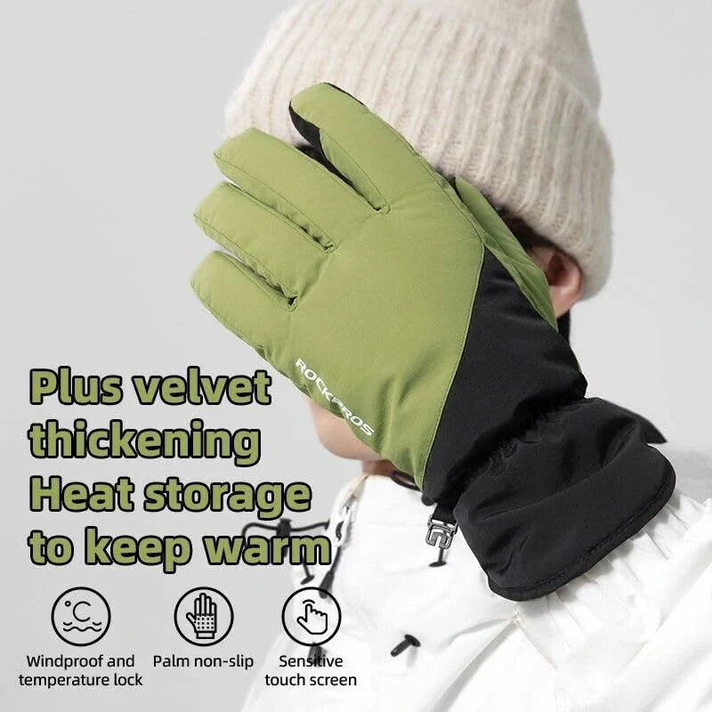 ROCKBROS Fietshandschoenen Warme Winddichte Handschoenen met Touchfunctie