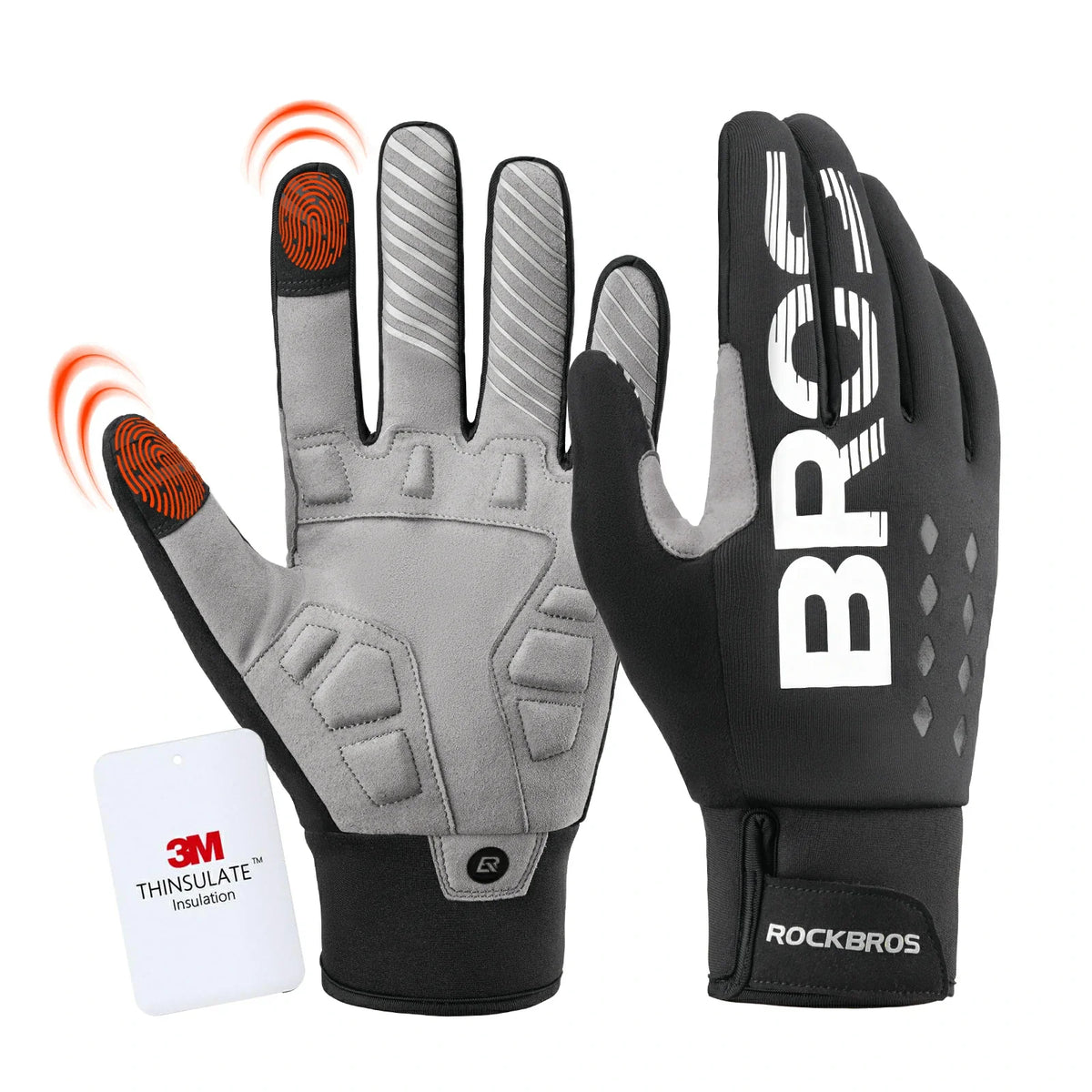 ROCKBROS Fiets handschoenen Winter Thinsulate Warme handschoenen Touchscreen