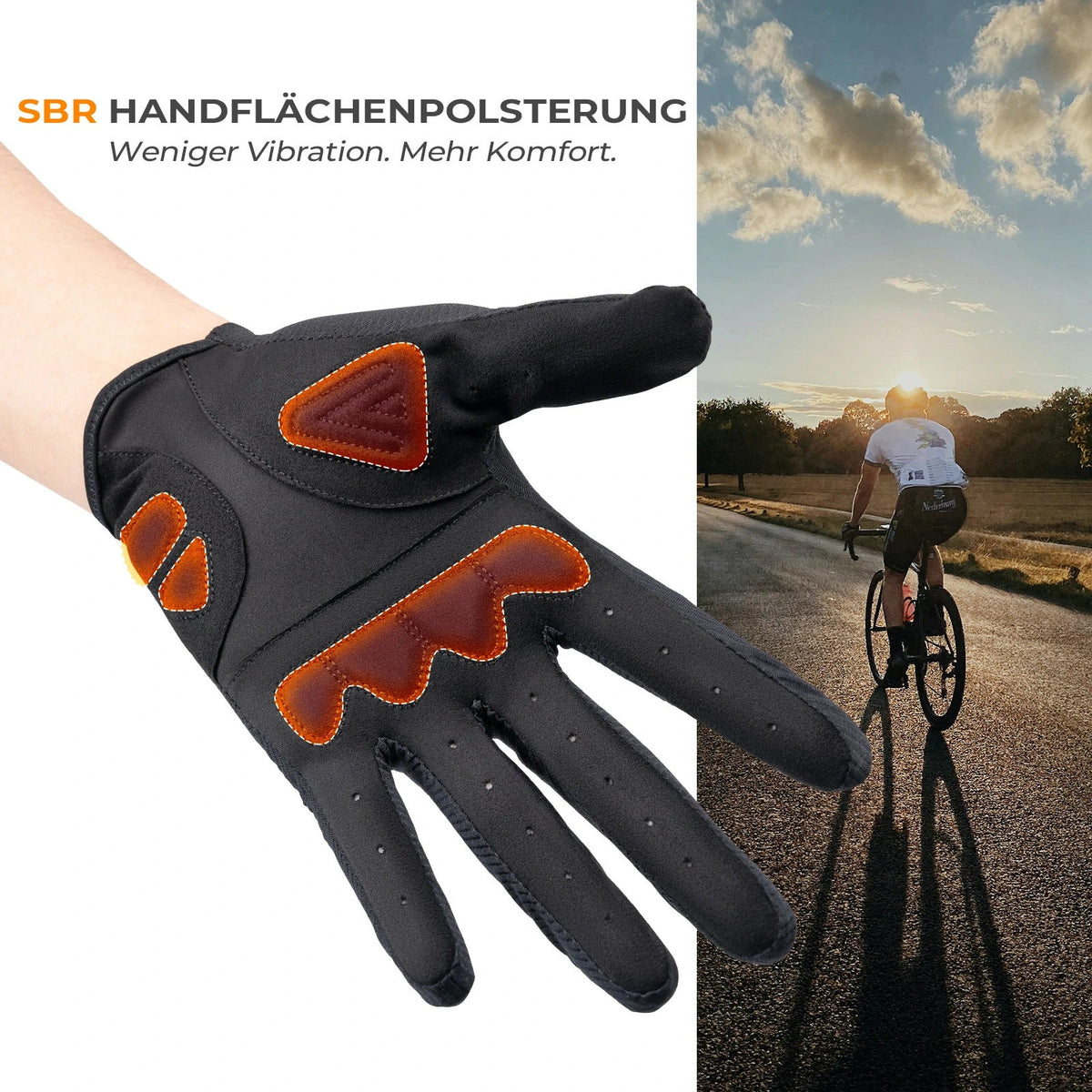 ROCKBROS fietshandschoenen, fietshandschoenen met touchscreen op alle vingers