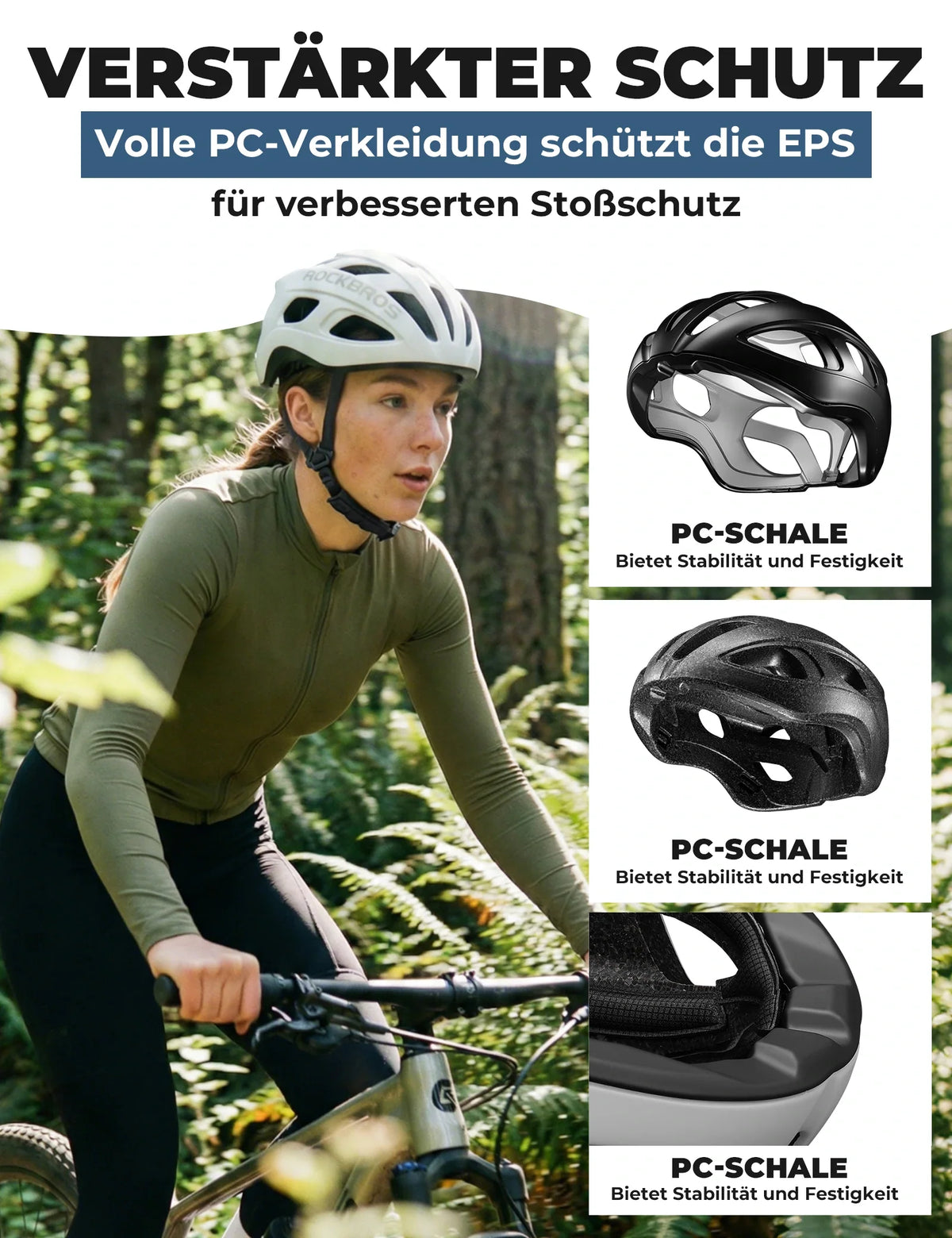 ROCKBROS Fietshelm 58-62cm Lichtgewicht 240g Antibacterieel