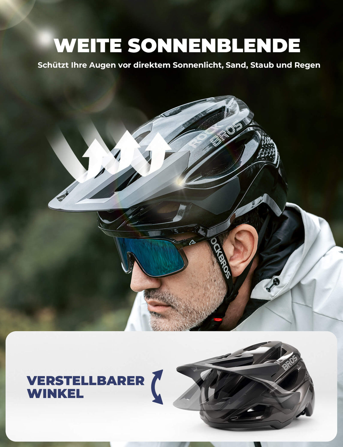ROCKBROS Fietshelm met ventilatiesysteem Verstelbaar & Licht