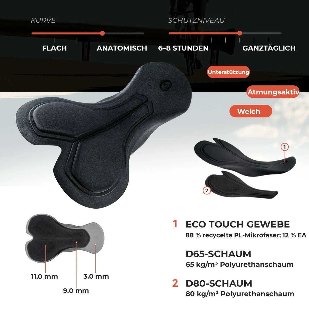 ROCKBROS Fietsbroek Kort Gevoerd Heren