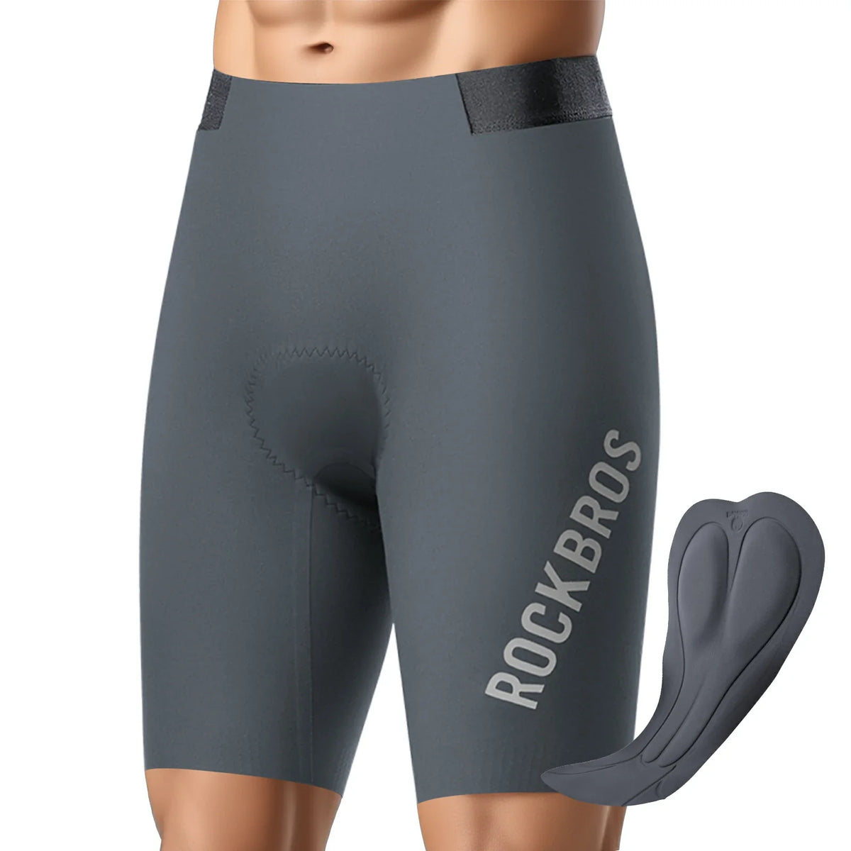 ROCKBROS Fietsbroek Kort Heren, Gepolsterd 3D Snit Wielrenbroek