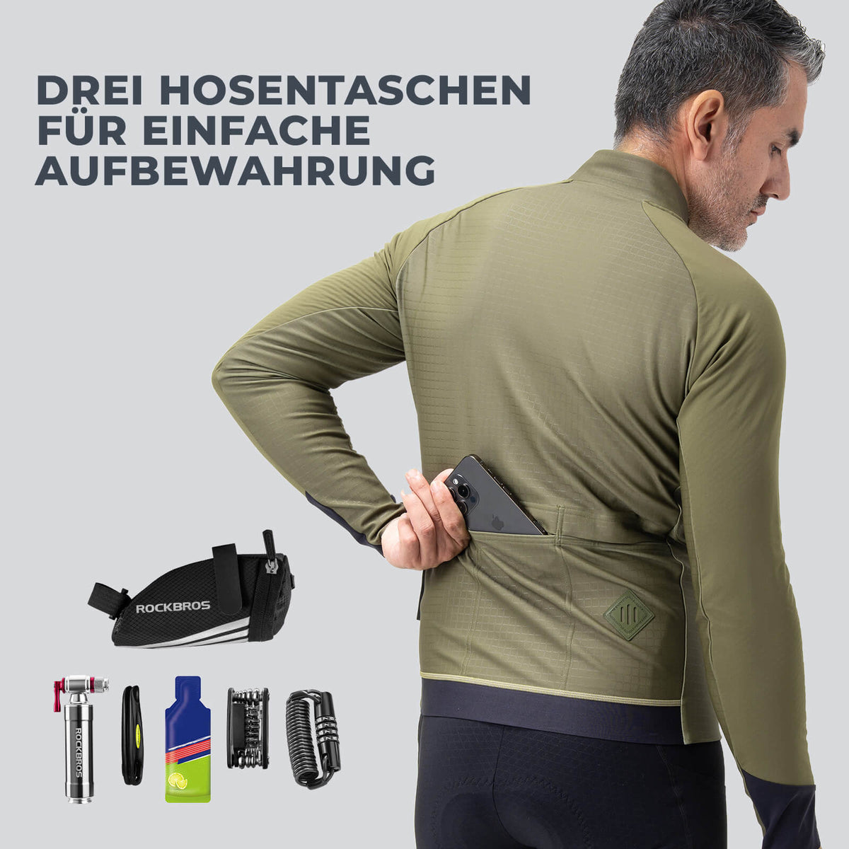 ROCKBROS Fietsjas met reflecterende elementen Ademend & Praktisch Heren