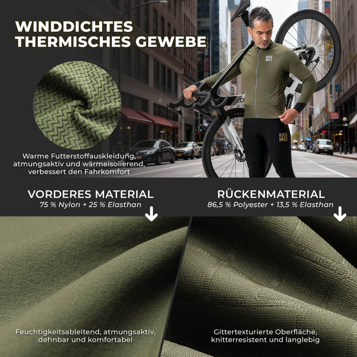 ROCKBROS Fietsjas met reflecterende elementen Ademend & Praktisch Heren