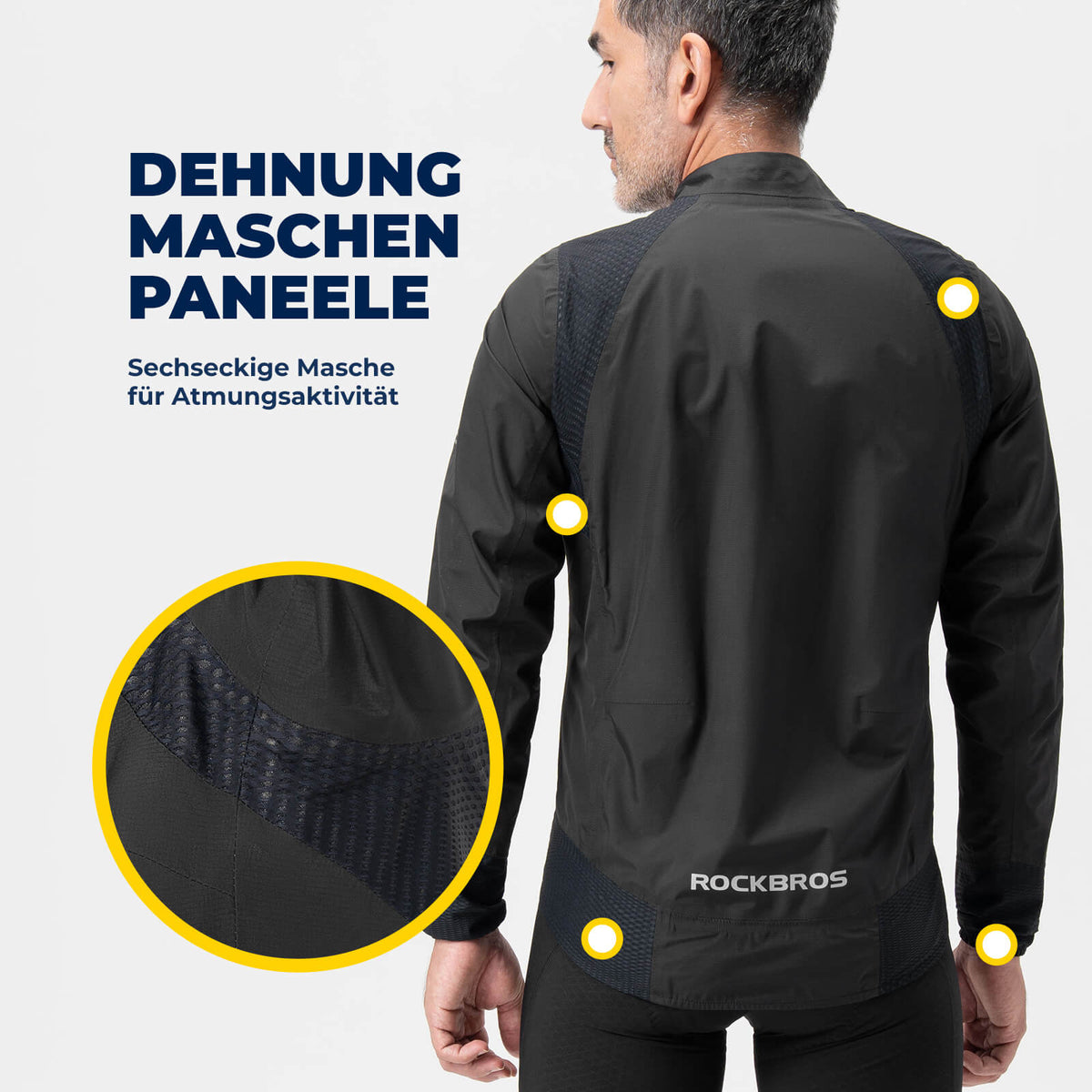 ROCKBROS Fietsjack waterdicht ademend - Winddicht & Reflecterend Heren
