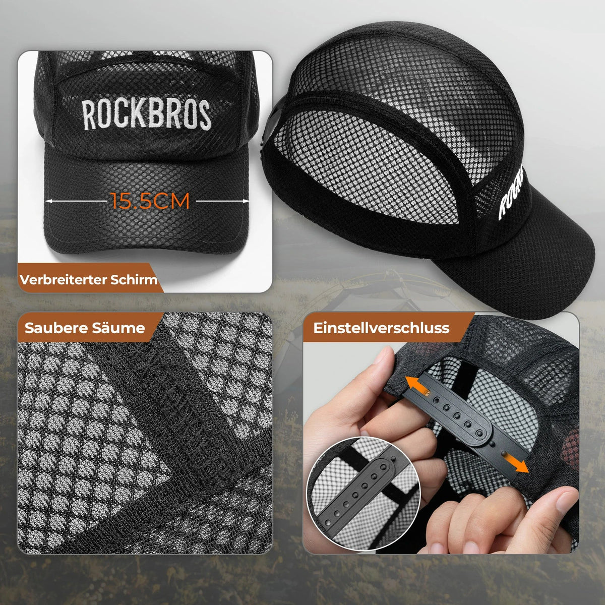 ROCKBROS fietsshelm drogend Outdoor Sport Caps UV bescherming pet
