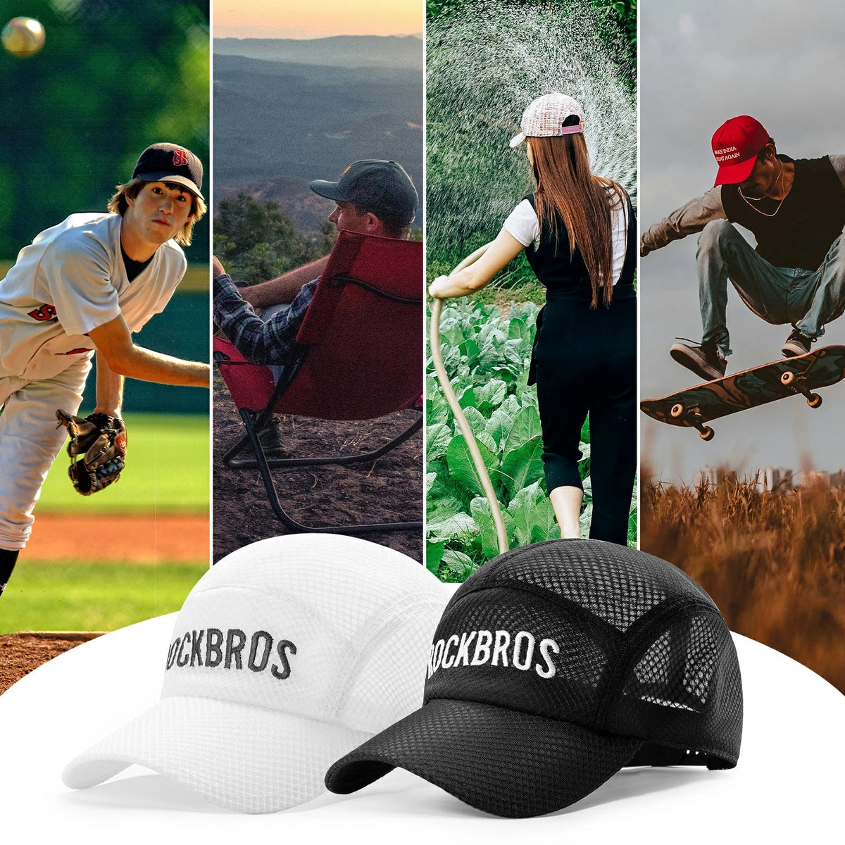 ROCKBROS fietsshelm drogend Outdoor Sport Caps UV bescherming pet