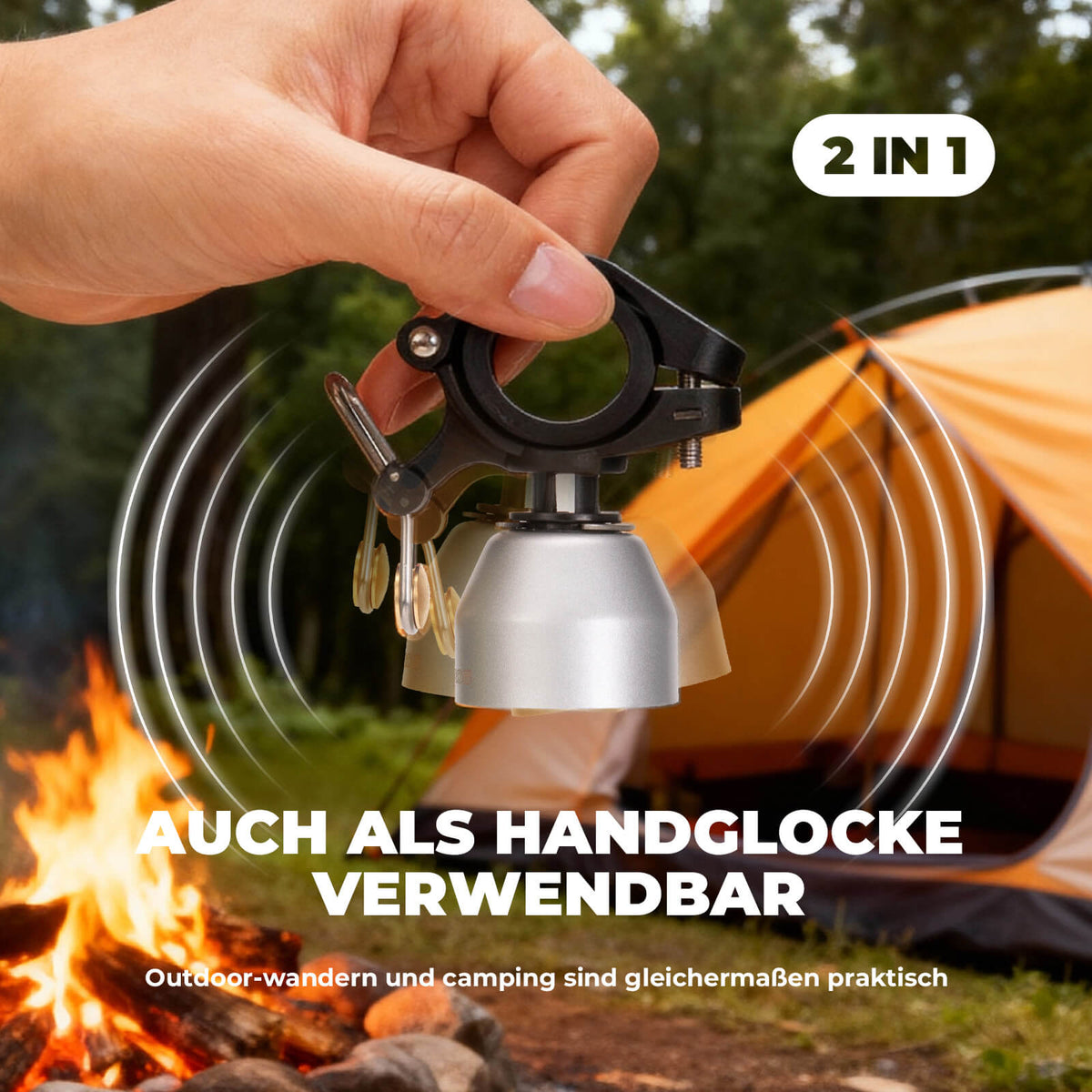 ROCKBROS Fietsbel Mini 90dB - Koperlegering & Universeel compatibel