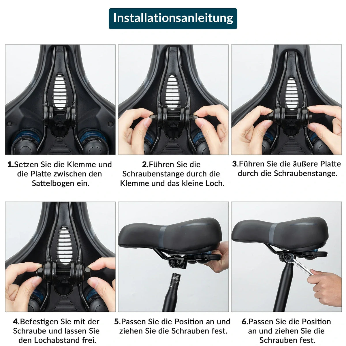 ROCKBROS Fietszadel met Memory-Foam, Comfortabel & Drukverlichtend