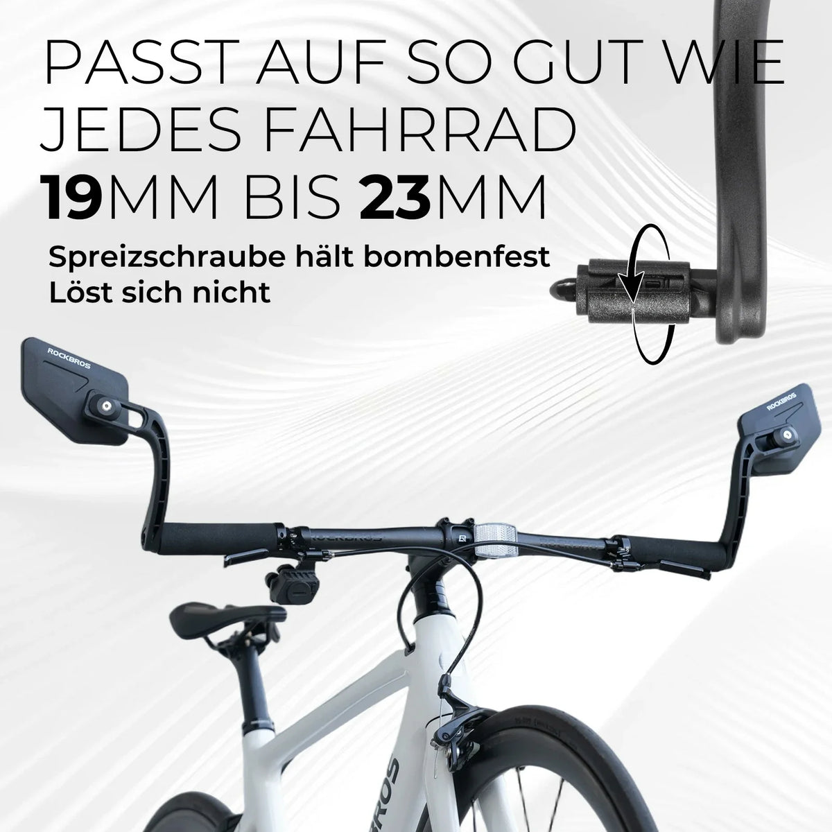 ROCKBROS Fietspie HD Veilige Fiets Achterspiegel voor Stuur
