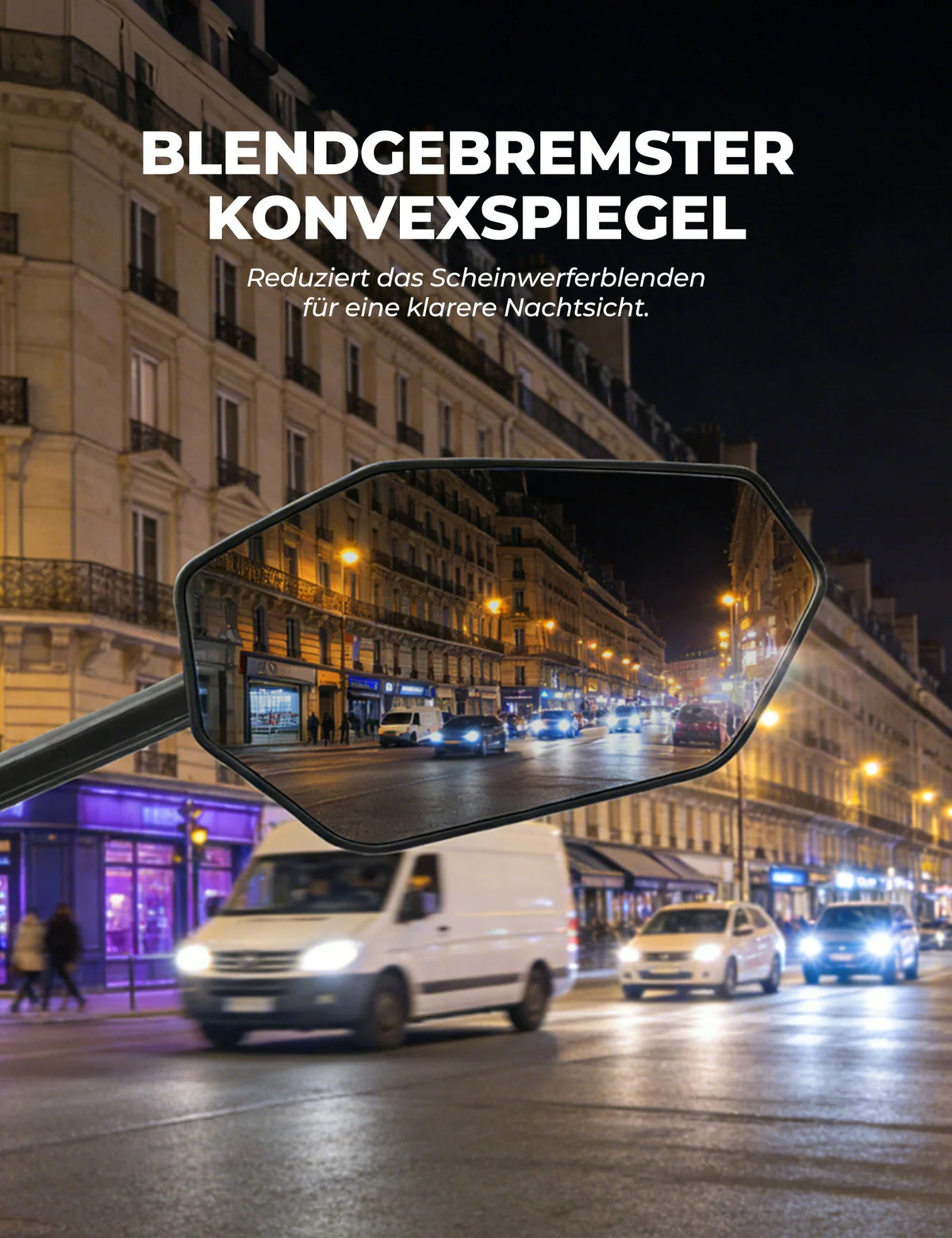 ROCKBROS Fietspiegel, 360° Verstelbaar Vrij van Verblinding, Convexe Spiegel met HD-Glas Breekvast
