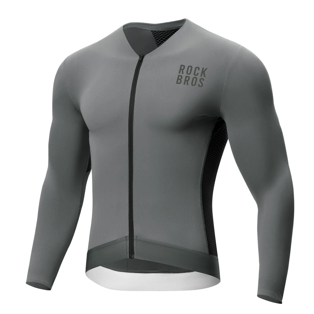 ROCKBROS Fietstrui Wielrentrui Lange Mouw Heren, Ademend en Snel drogend, Elastisch