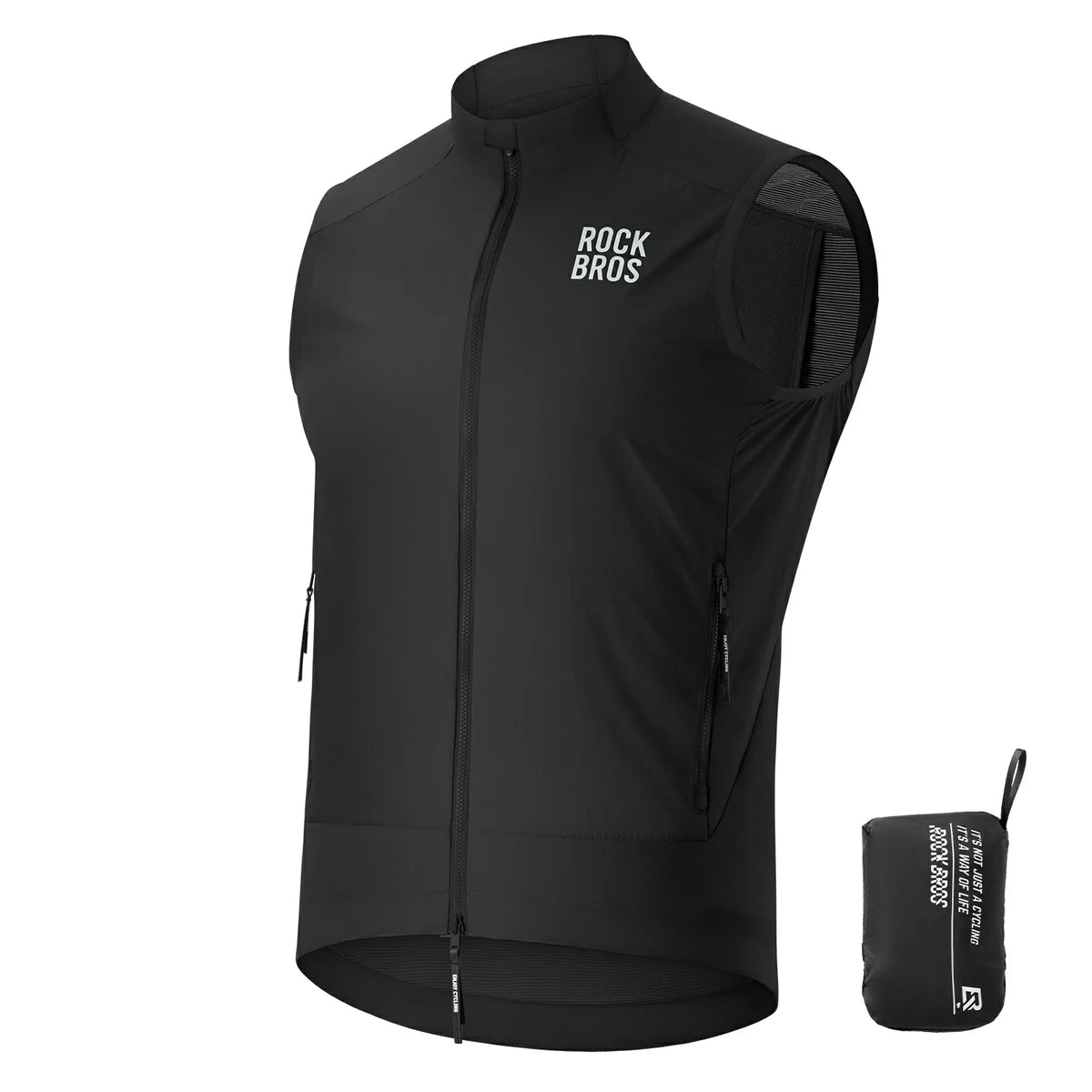ROCKBROS Fietsvest Winddicht Licht Ademend Snel drogend, Opvouwbaar Fietsvest