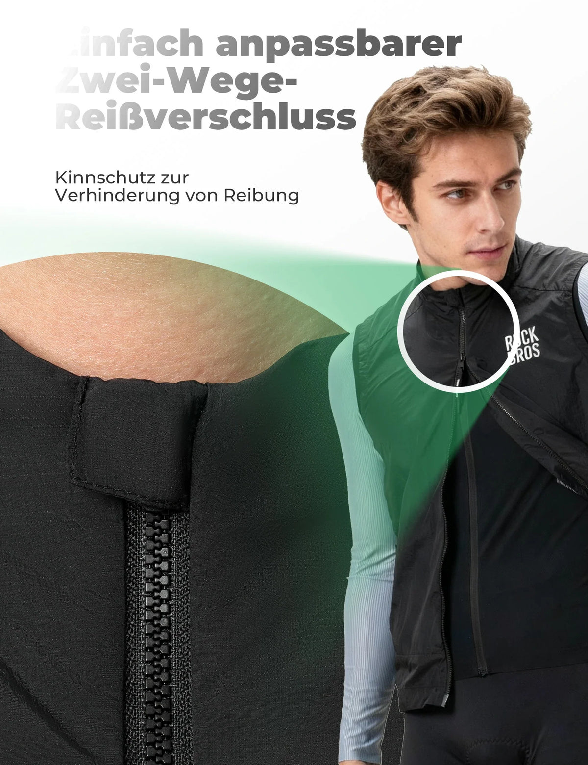 ROCKBROS Fietsvest Winddicht Licht Ademend Snel drogend, Opvouwbaar Fietsvest