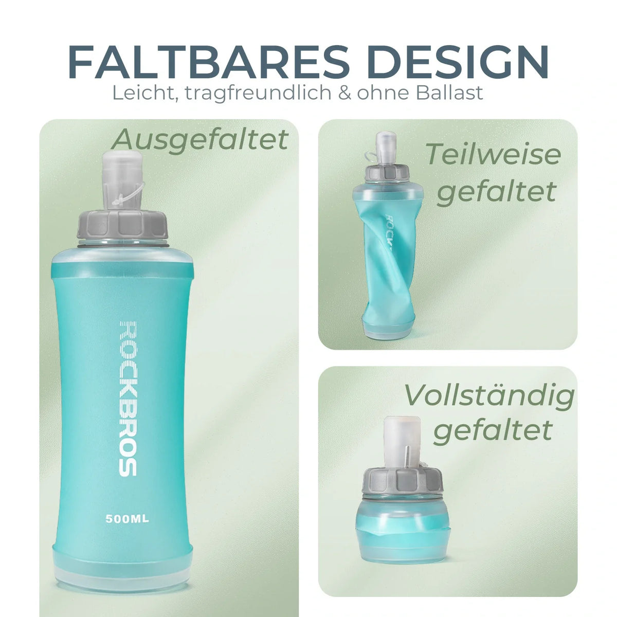 ROCKBROS Opvouwbare fietsdrinkfles, licht BPA-vrij