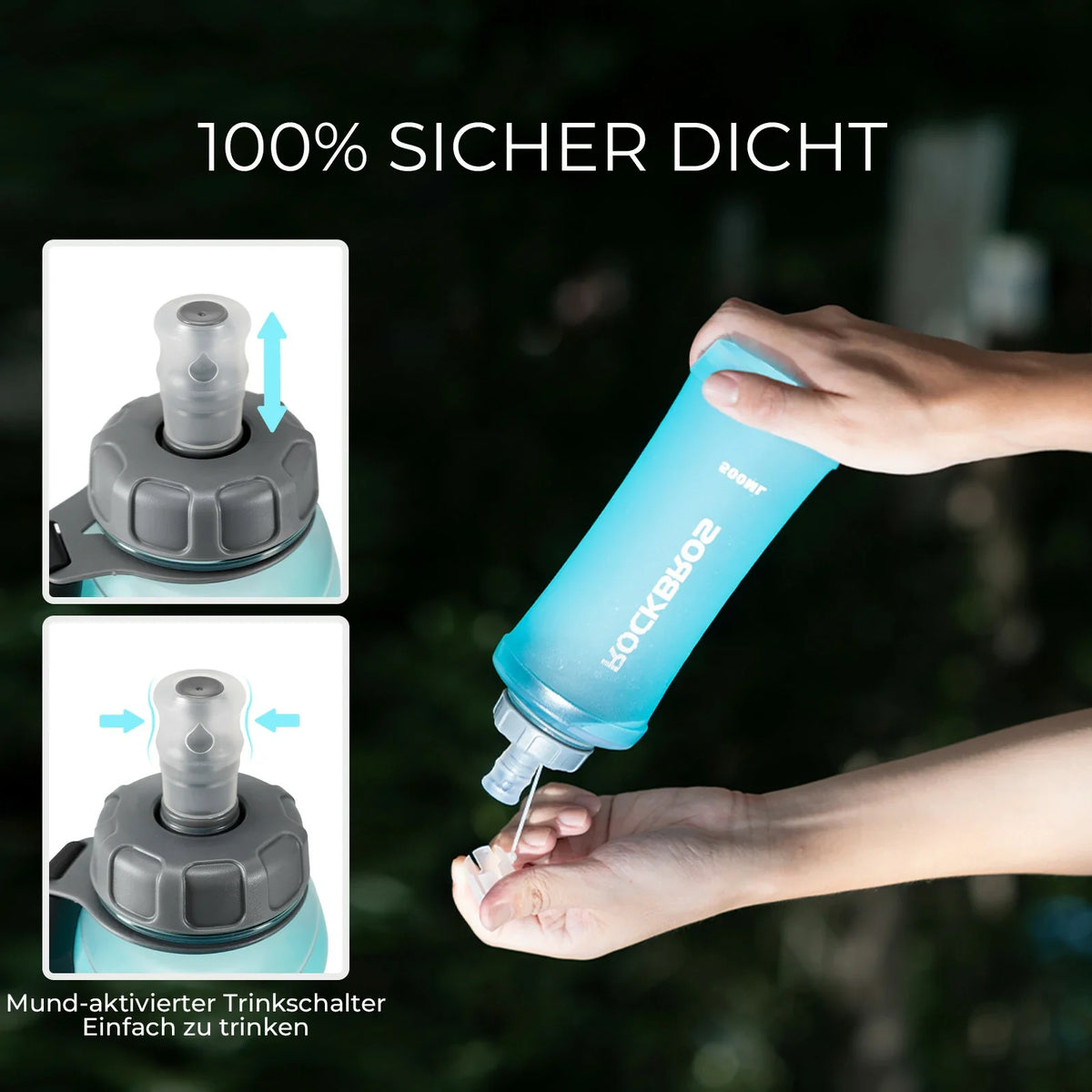 ROCKBROS Opvouwbare fietsdrinkfles, licht BPA-vrij