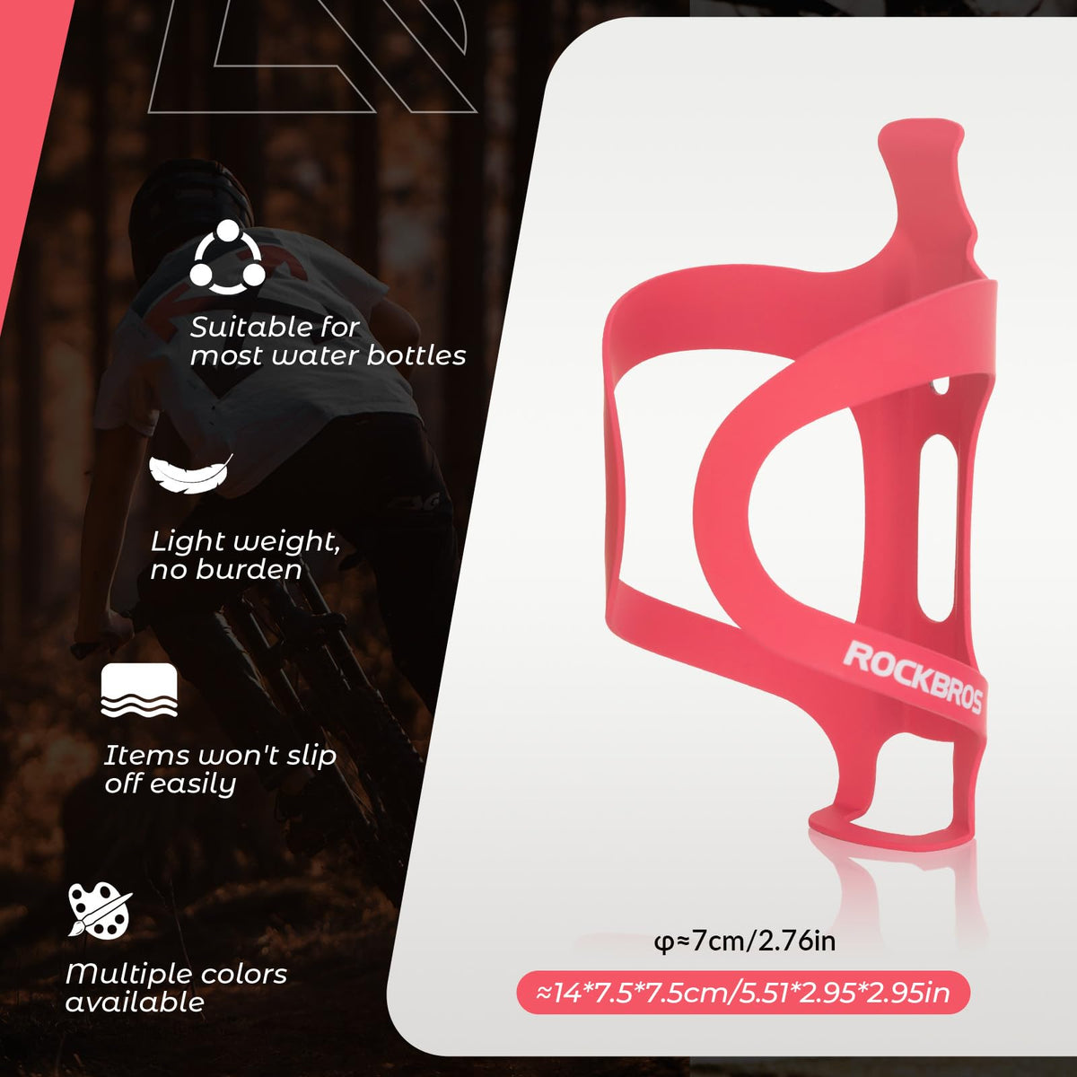 ROCKBROS Flesshouder Fiets Drinkfleshouder Aluminiumlegering Lichtgewicht