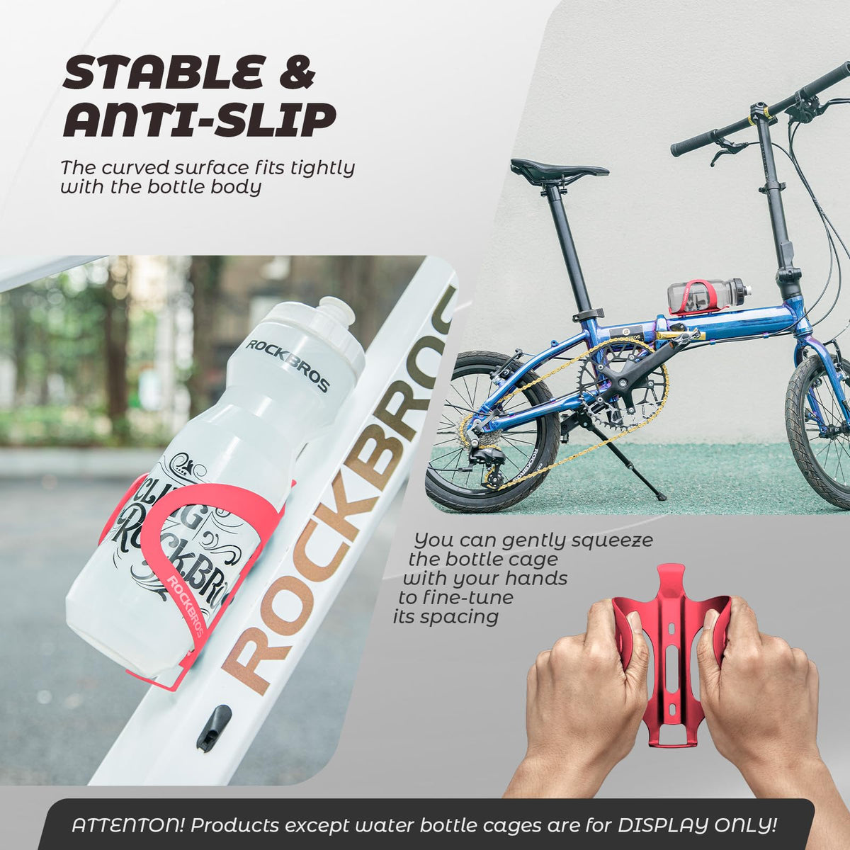 ROCKBROS Flesshouder Fiets Drinkfleshouder Aluminiumlegering Lichtgewicht