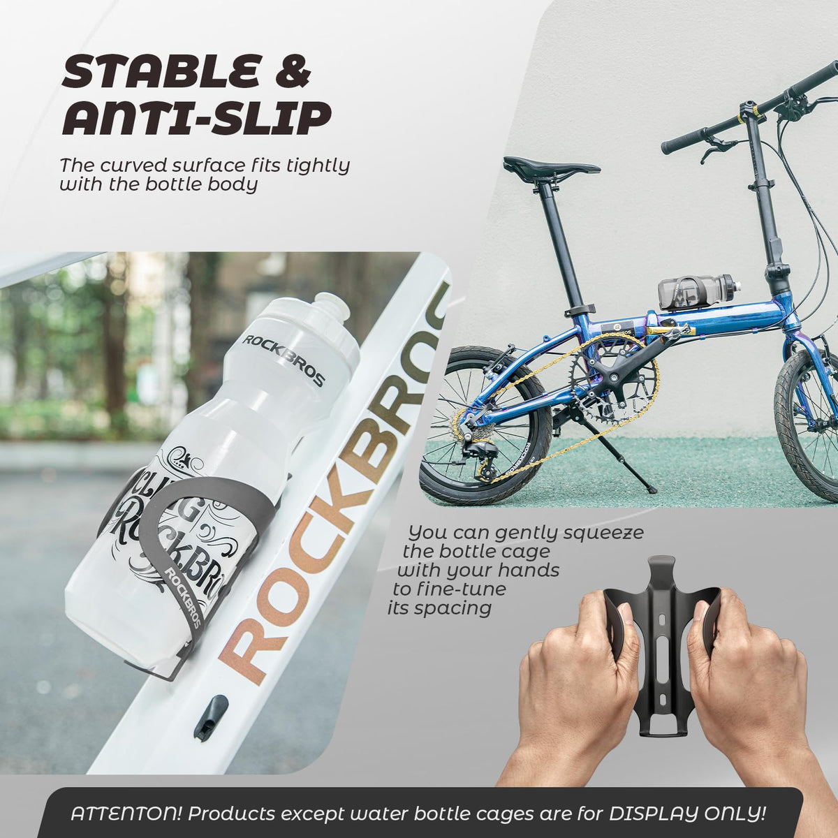 ROCKBROS Flesshouder Fiets Drinkfleshouder Aluminiumlegering Lichtgewicht