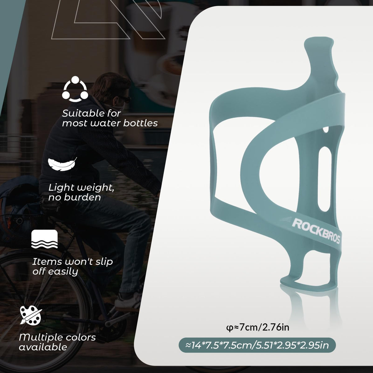 ROCKBROS Flesshouder Fiets Drinkfleshouder Aluminiumlegering Lichtgewicht