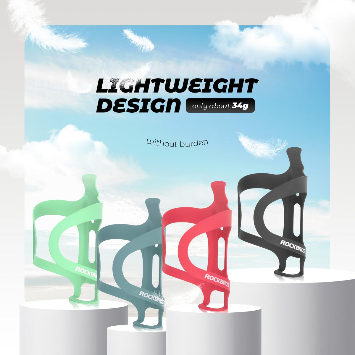ROCKBROS Flesshouder Fiets Drinkfleshouder Aluminiumlegering Lichtgewicht