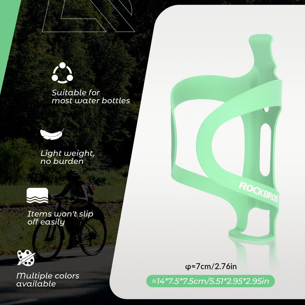 ROCKBROS Flesshouder Fiets Drinkfleshouder Aluminiumlegering Lichtgewicht