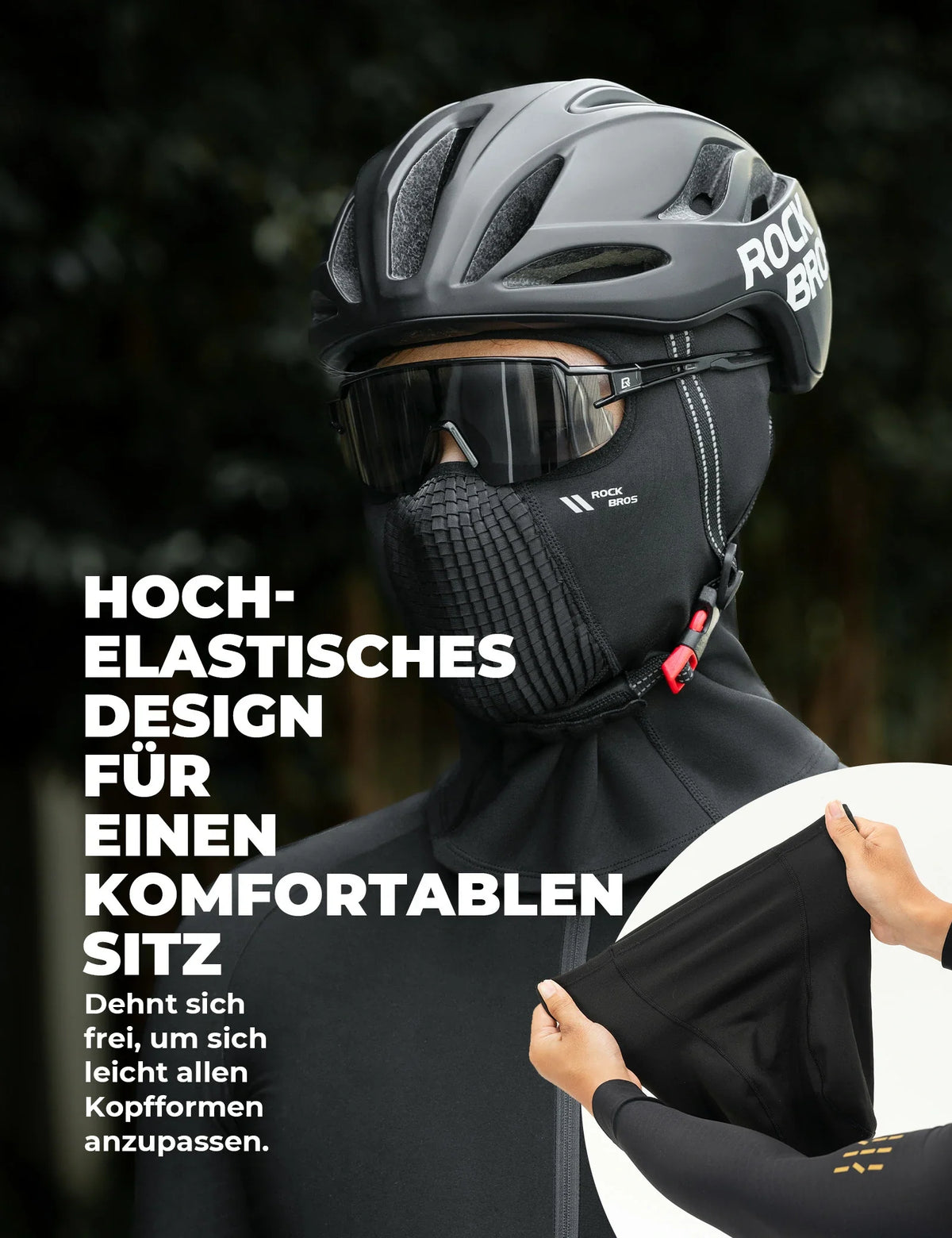 ROCKBROS Fleece Winter Stormmasker Ademende Balaclava Skimasker