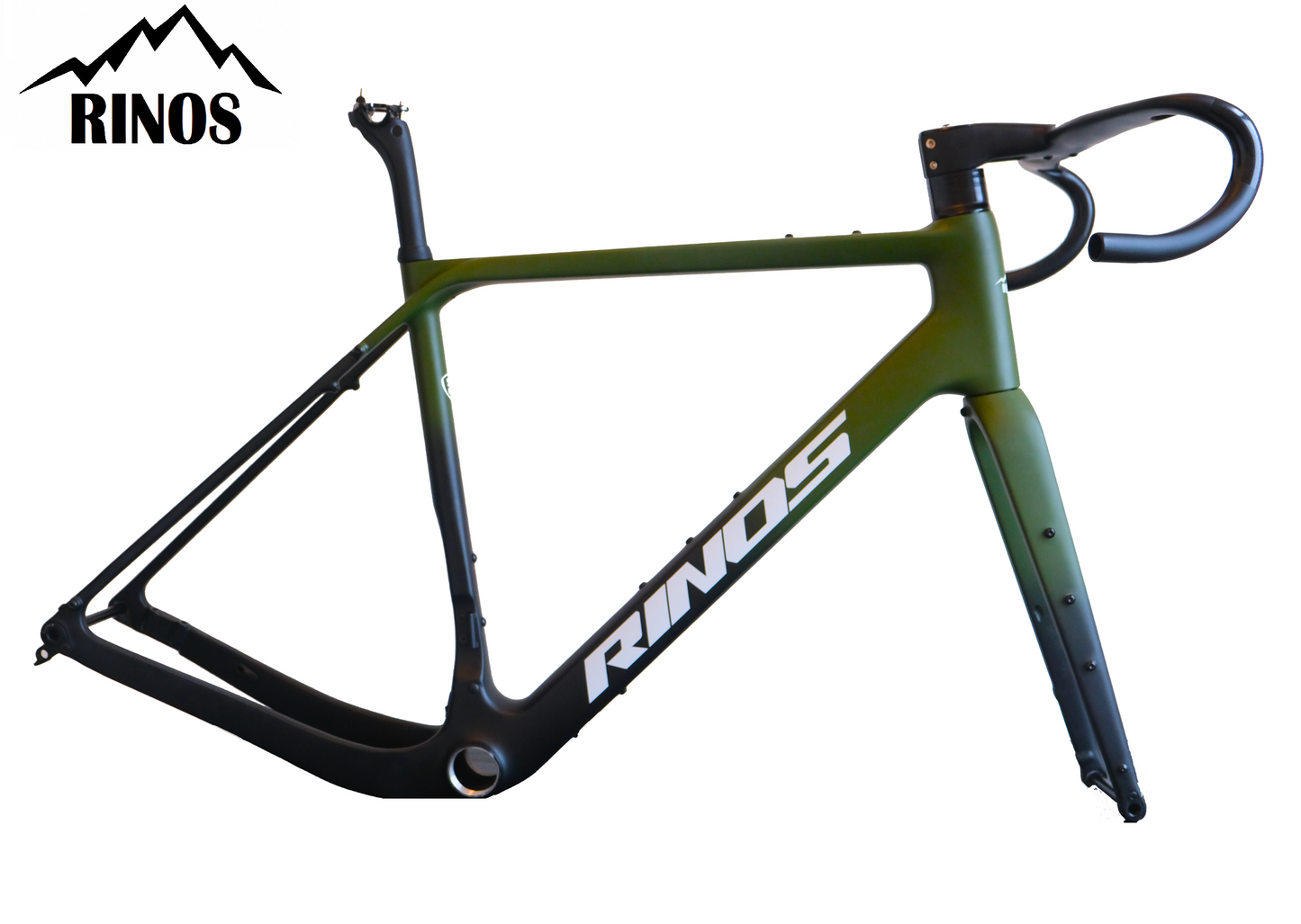 RINOS frameset met vork zadelpen stuur carbon T800