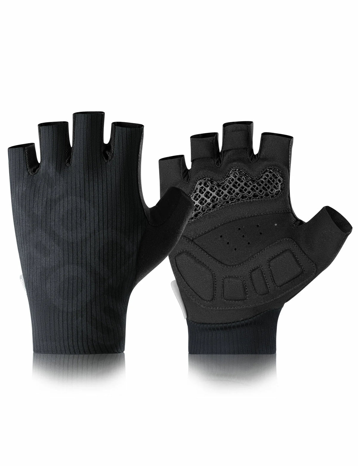 ROCKBROS Halve vinger fiets handschoenen zomer elastisch & ademend, antislip- en dempingskussens