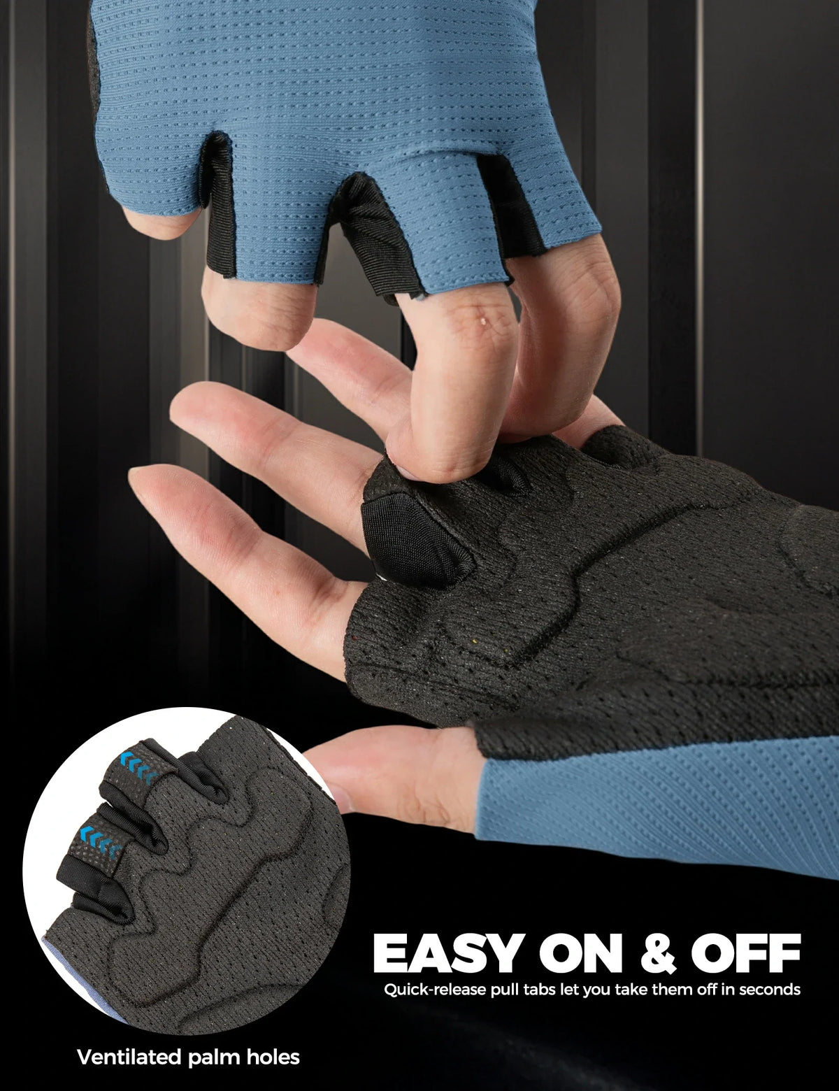 ROCKBROS Halfvingers fietshandschoenen met PORON XRD vulling