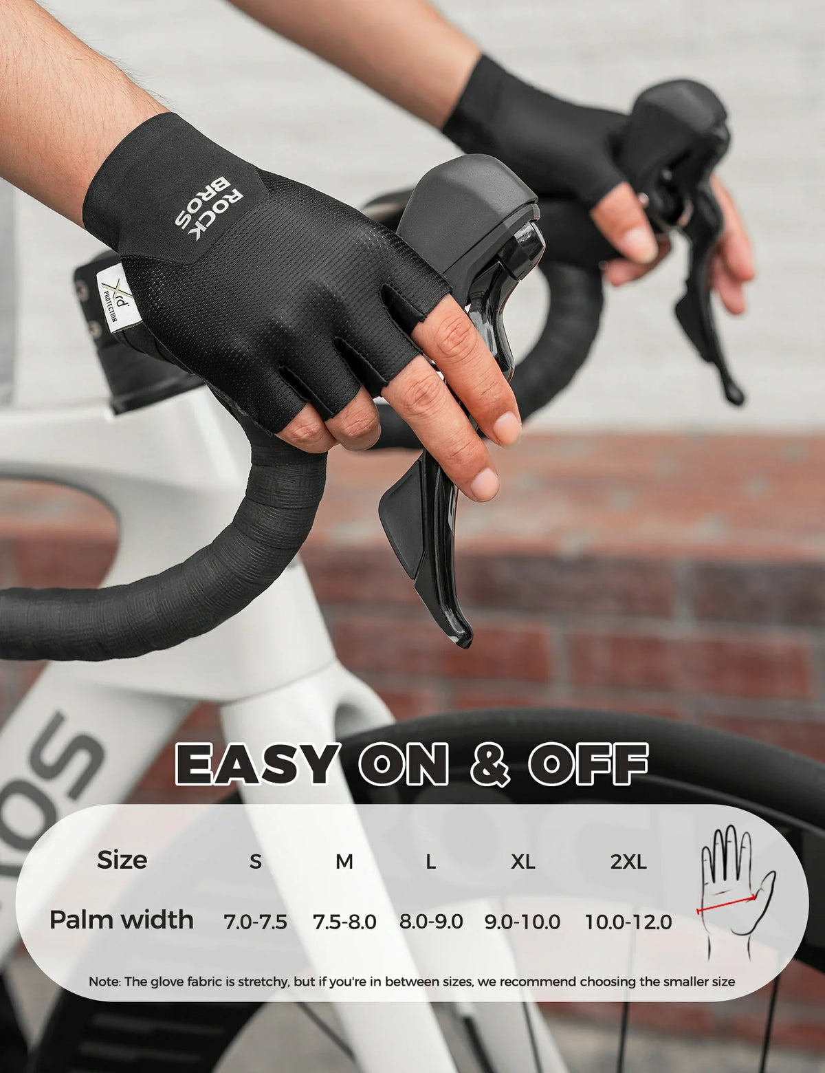 ROCKBROS Halfvingers fietshandschoenen met PORON XRD vulling