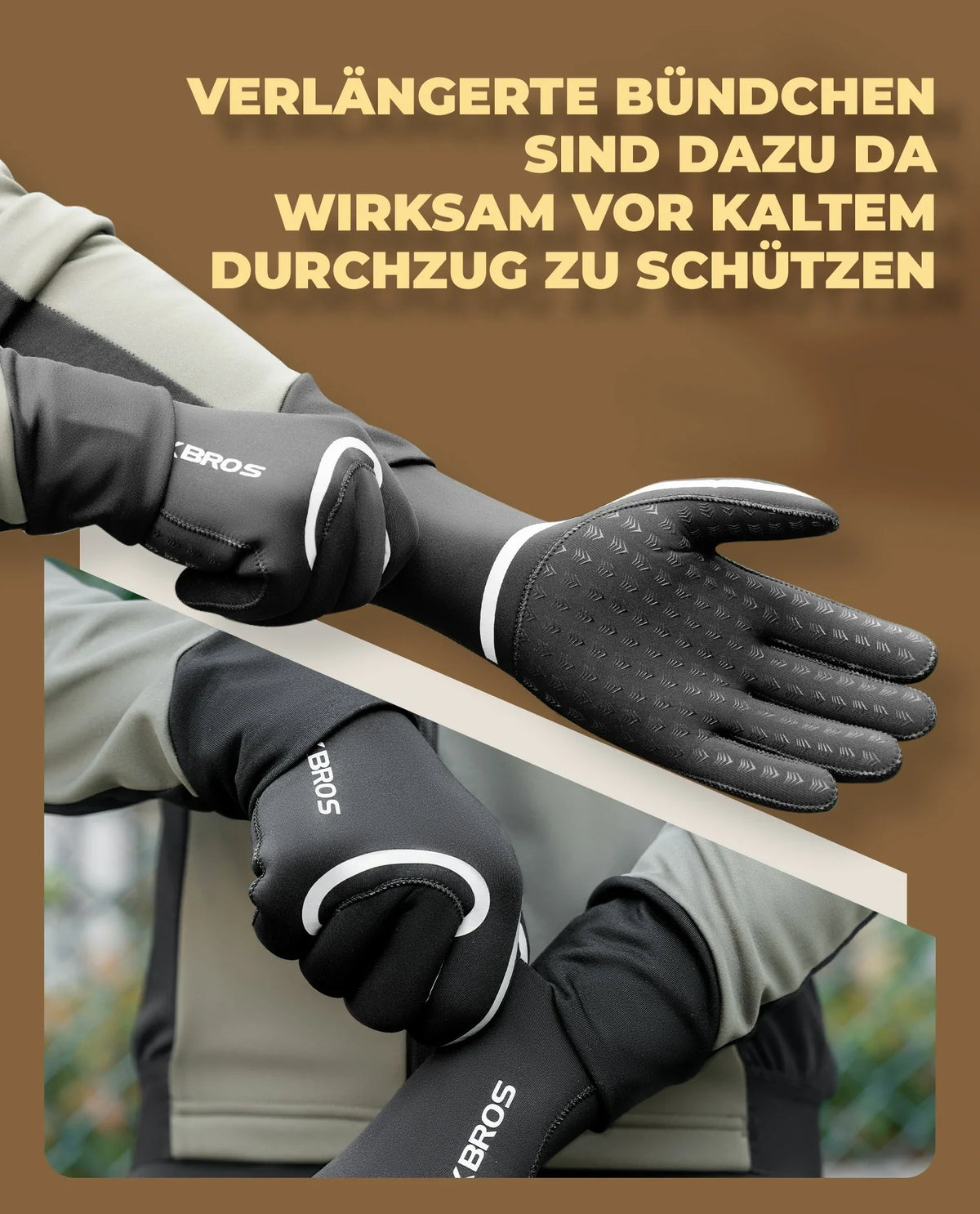 ROCKBROS Fietshandschoenen Winter, Waterdicht en Winddicht S365