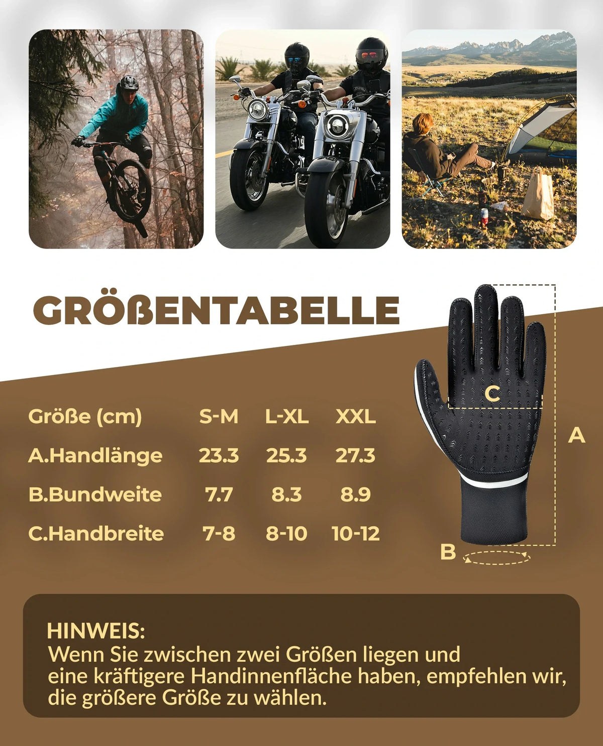 ROCKBROS Fietshandschoenen Winter, Waterdicht en Winddicht S365