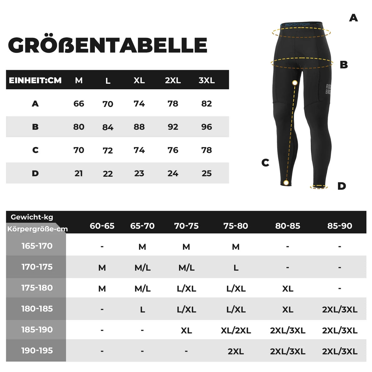 ROCKBROS Heren Fietsbroek - 3D Ergonomische Snit, 6H+
