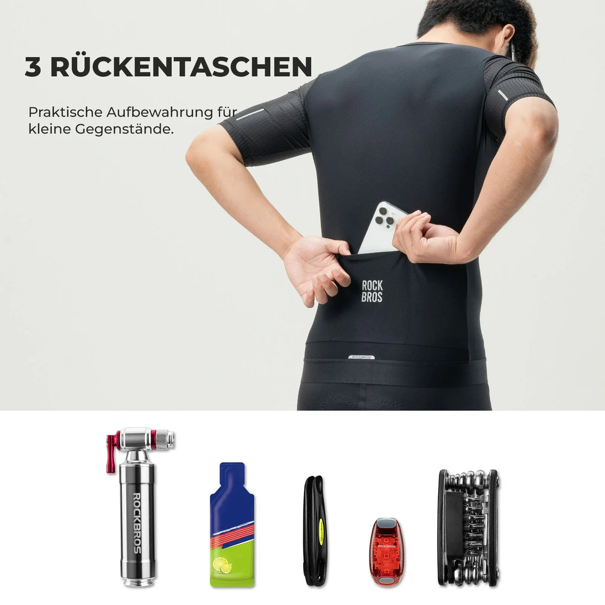 ROCKBROS Heren Fietstricot Korte Mouw